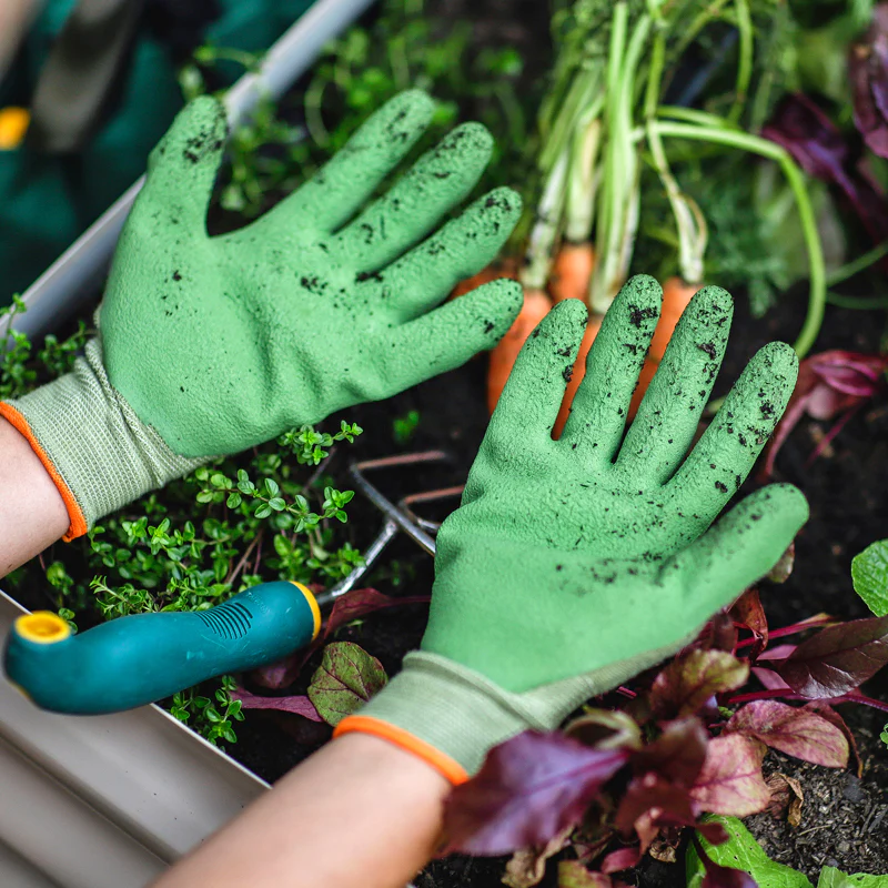 Provide protection and comfort with a pair of sturdy gardening gloves