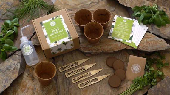 Give him the gift of fresh herbs with a complete herb garden kit