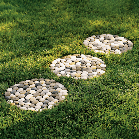 Add meaningful designs or messages to each stone, creating a whimsical pathway in his garden