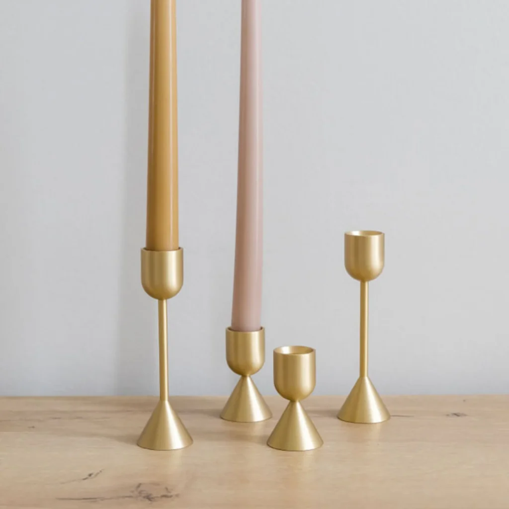 Golden Candle Holder as Centerpiece Ideas