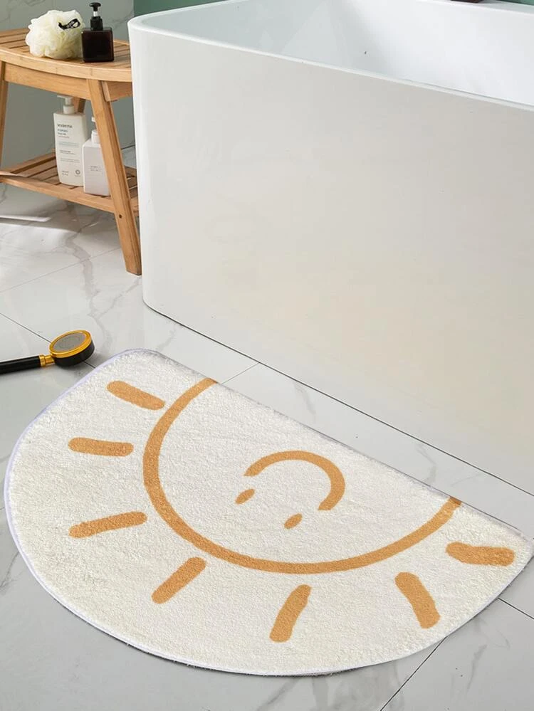 Bath Mat With Cute Sun