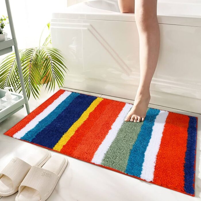 Cute Striped Bath Rugs