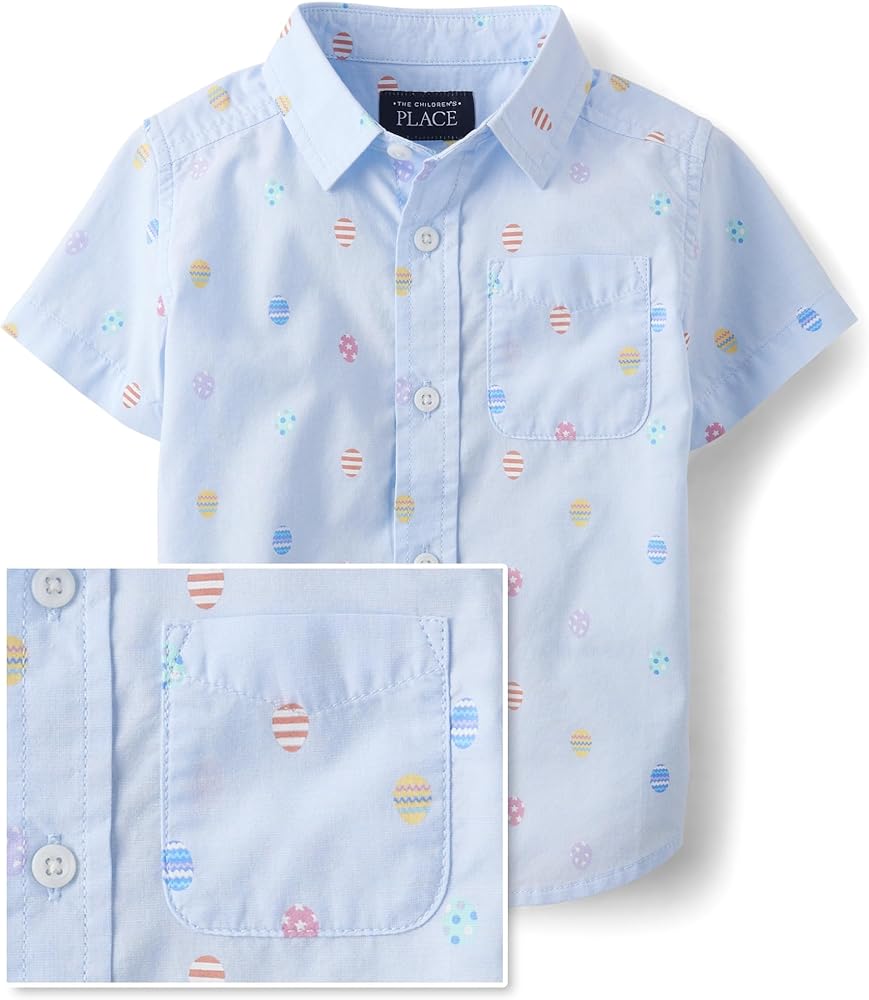 Easter Short Sleeve Shirt for Boy Over 12 Months