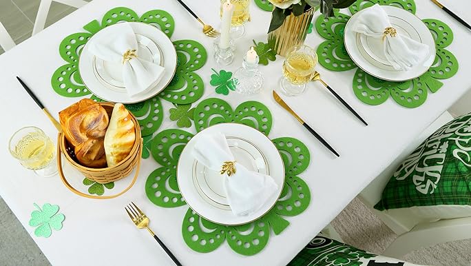 St Patrick's Table Decor in White