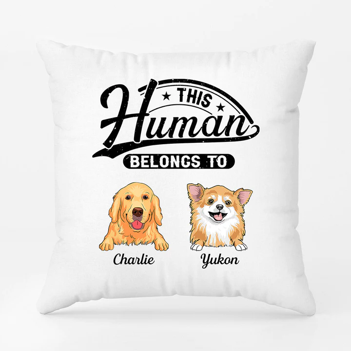 Gift a set of throw pillows featuring illustrations or embroidered designs of the couple's favourite dog breed