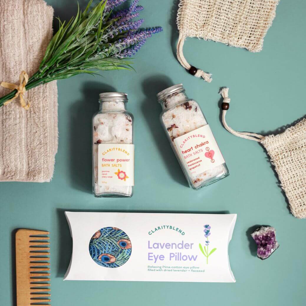 Assemble an aromatherapy kit featuring essential oils known for their calming and rejuvenating properties