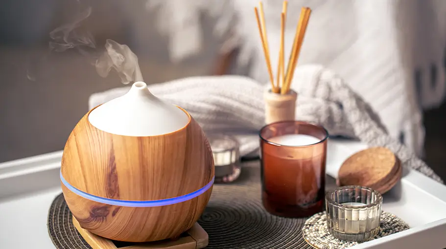 Gift her an aromatherapy diffuser along with a selection of essential oils