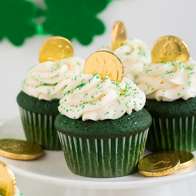 Green St Patrick's Day Cupcake