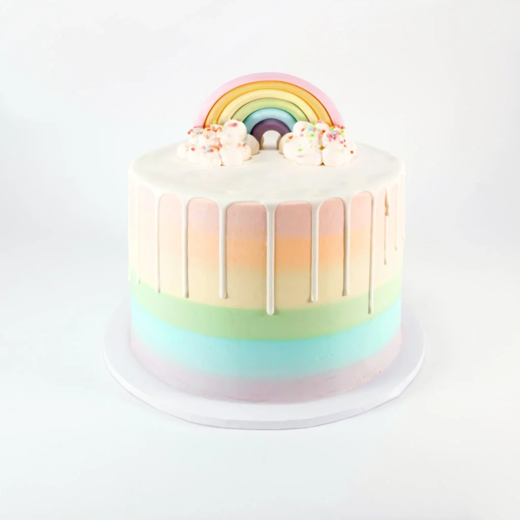 Rainbow Stripes Cake for St Patrick's Day