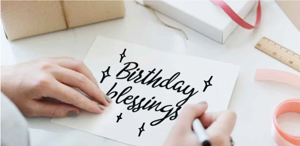 a note of birthday blessing