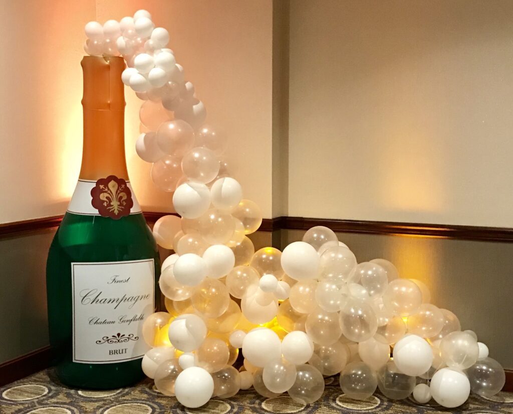 Champagne Balloon Garland for 50th Anniversary