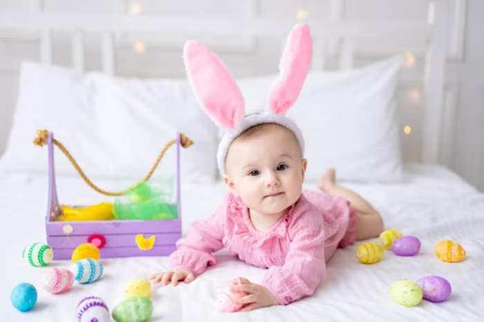 baby with pink outfit