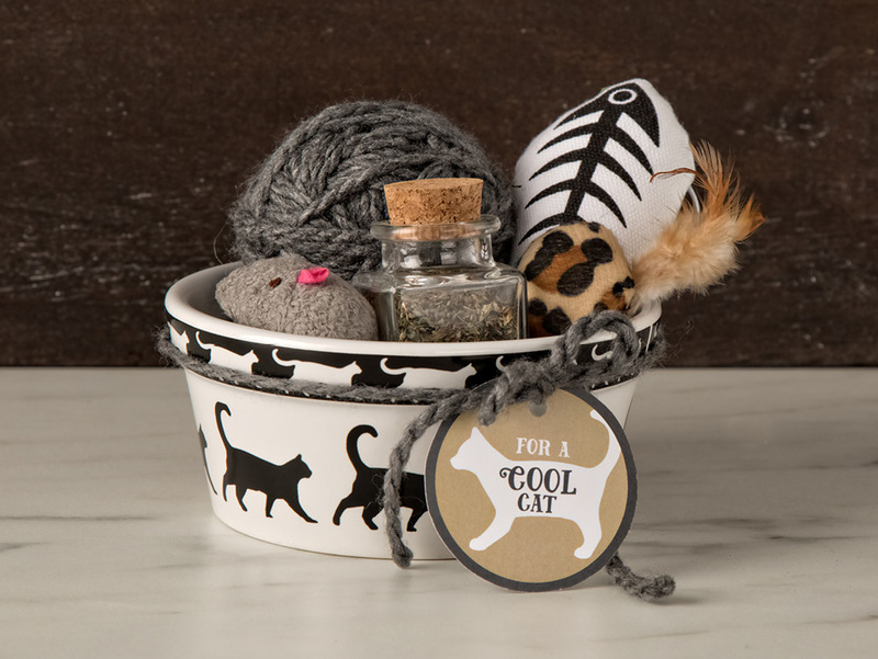 Carefully curate a selection of gift baskets for cat lovers items that cater to the recipient's love of cats