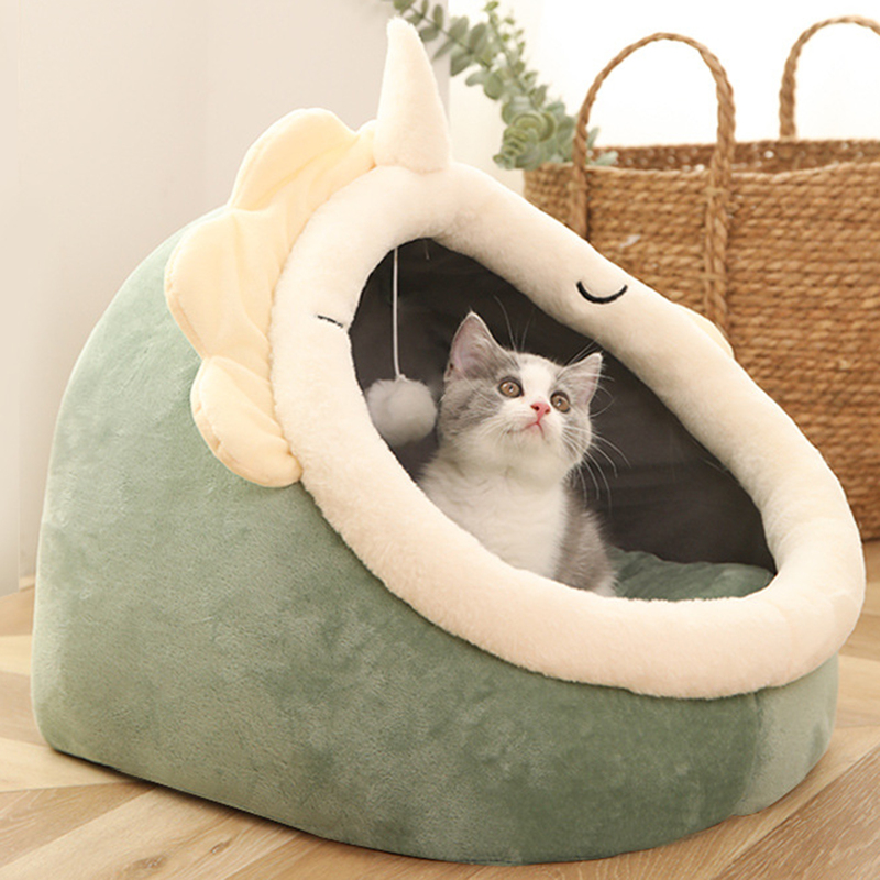 Give cats a cosy spot to curl up and nap with a soft and comfortable cat bed