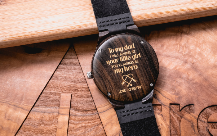 Personalized engraved watch