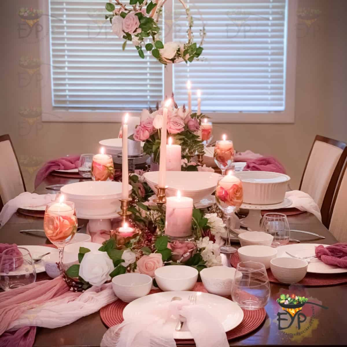 Valentine table decorations