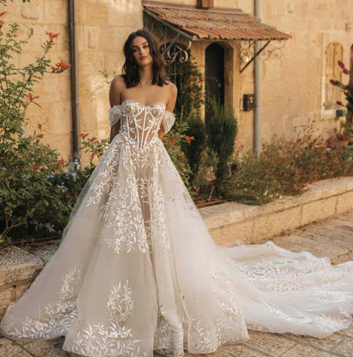  two piece wedding dress removable skirt