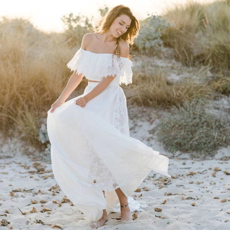 Flowy Boho Beach Wedding Style