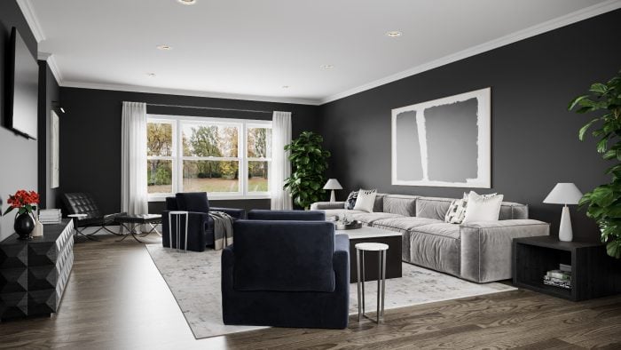 15+ Black Accent Wall Living Room To Broaden Space