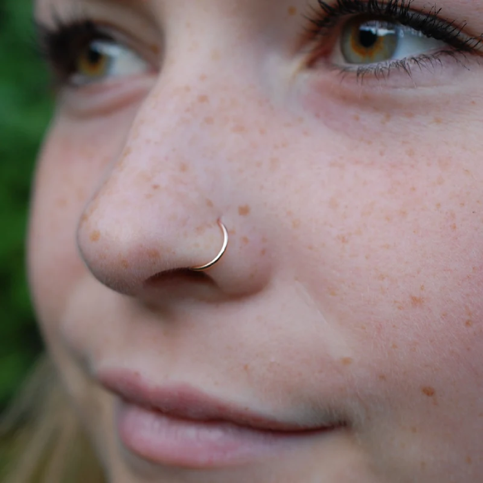 Small Gold Nose Ring Hoop