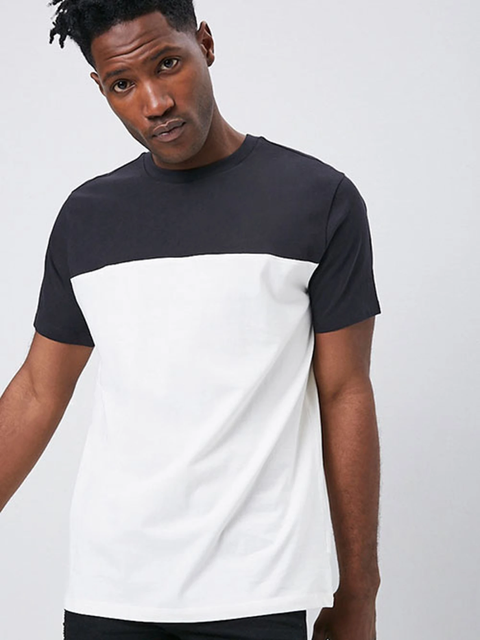 White And Black T Shirt Mens