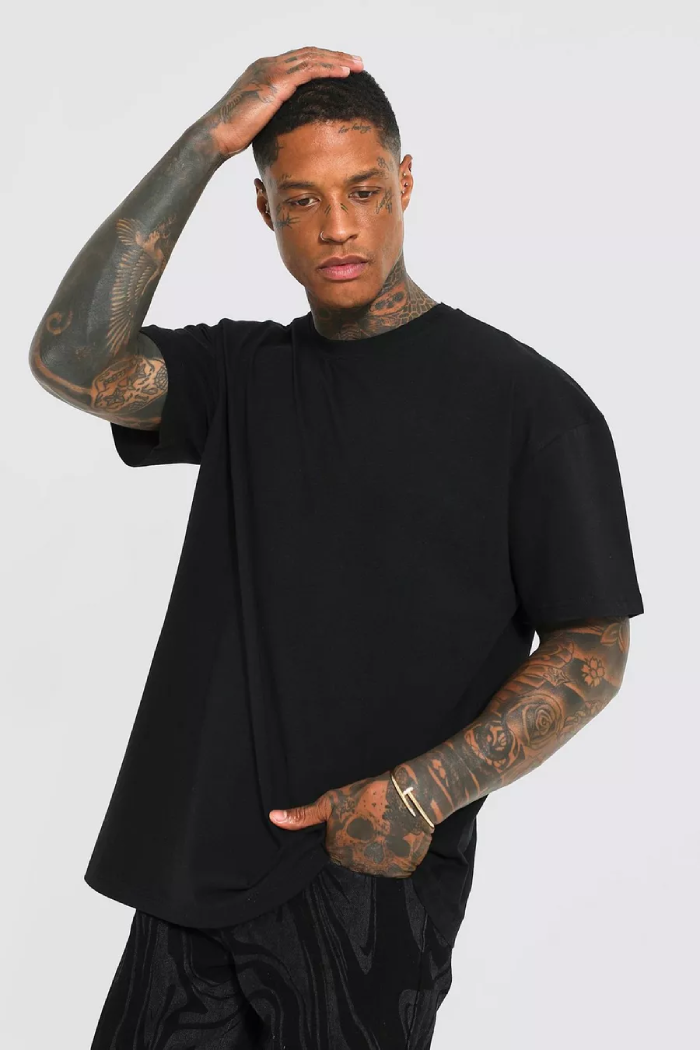 Oversized T Shirt Black Mens